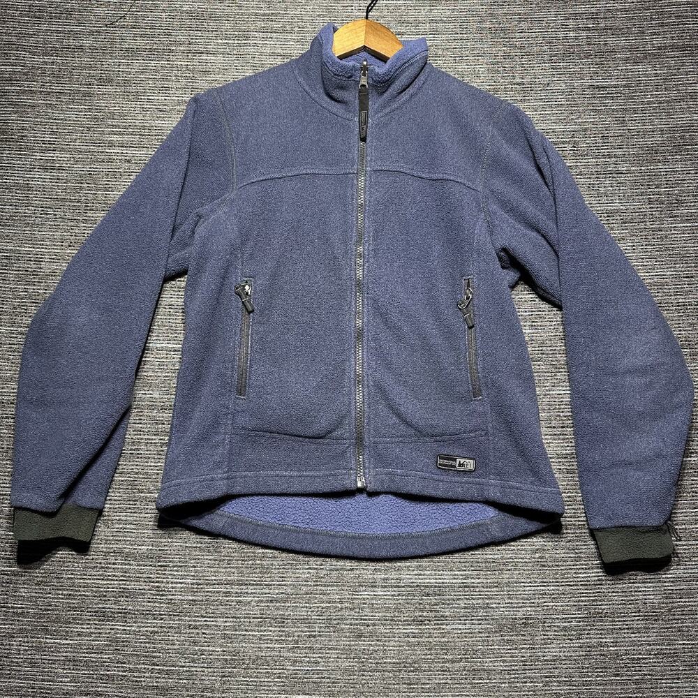 REI Jacket Womens S Blue Purple Full Zip Fleece Polartec